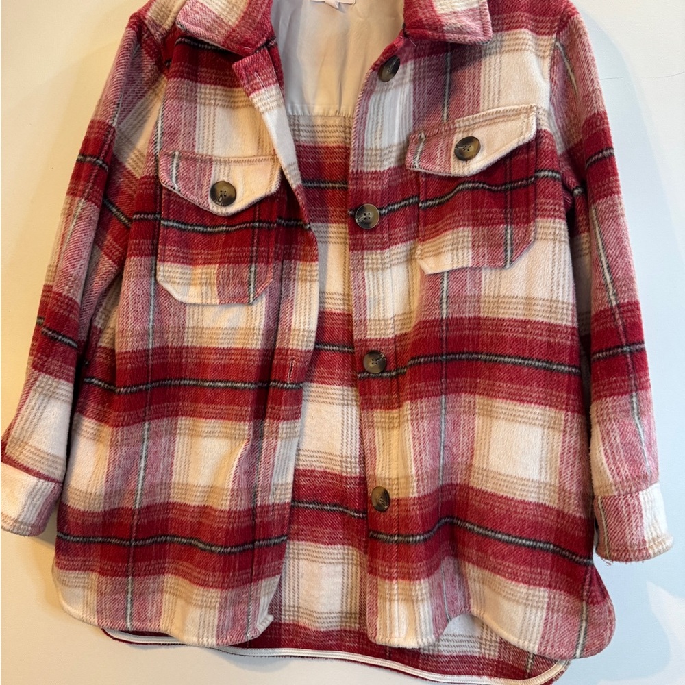 Plaid women's plaid  in Red and Cream